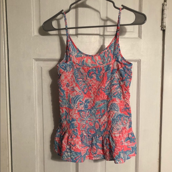 Lilly Pulitzer peplum tank top - Picture 2 of 3